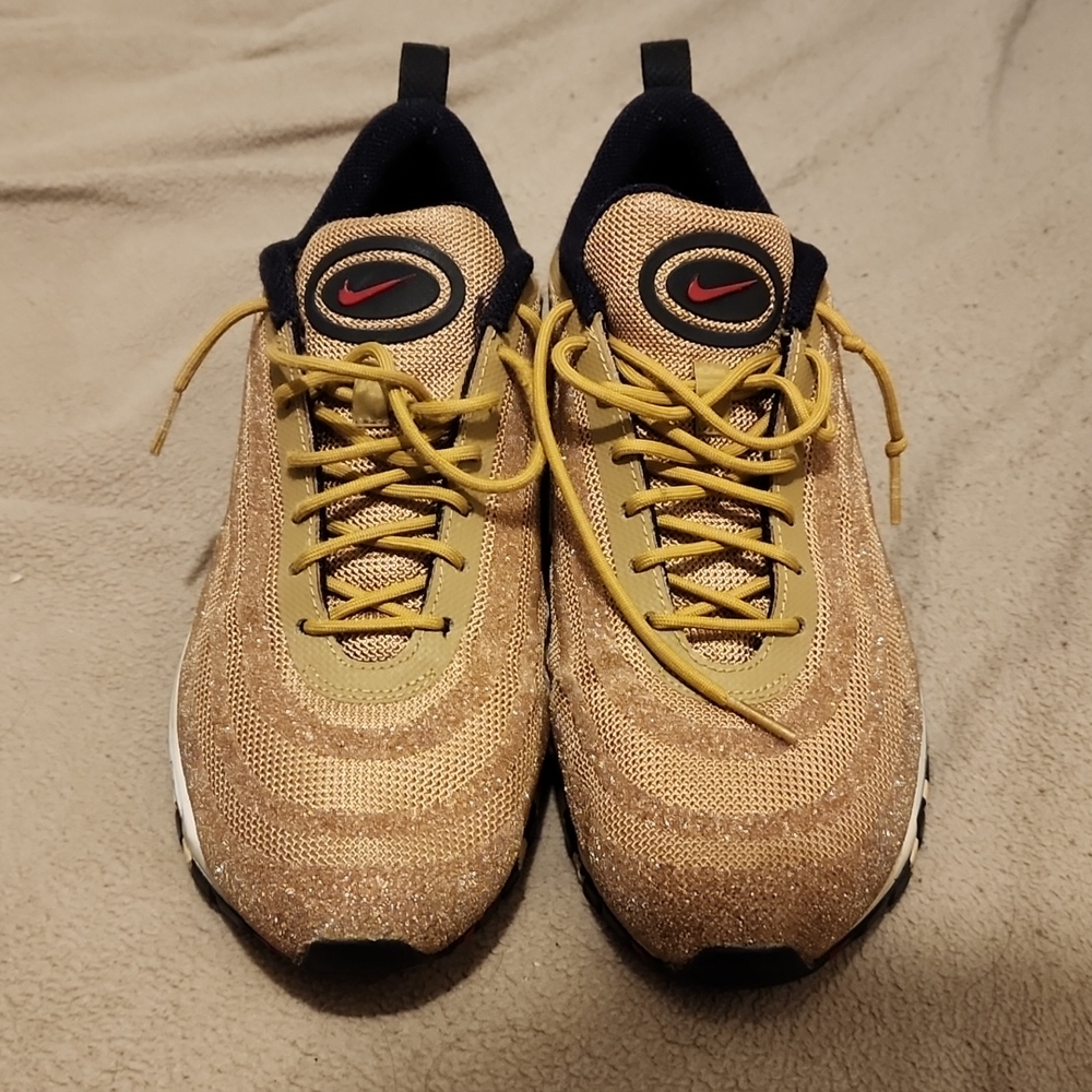 Nike Air Max 97 LX Swarovski Crystal Metallic Gold 927508-700 Women’s US 9 Used